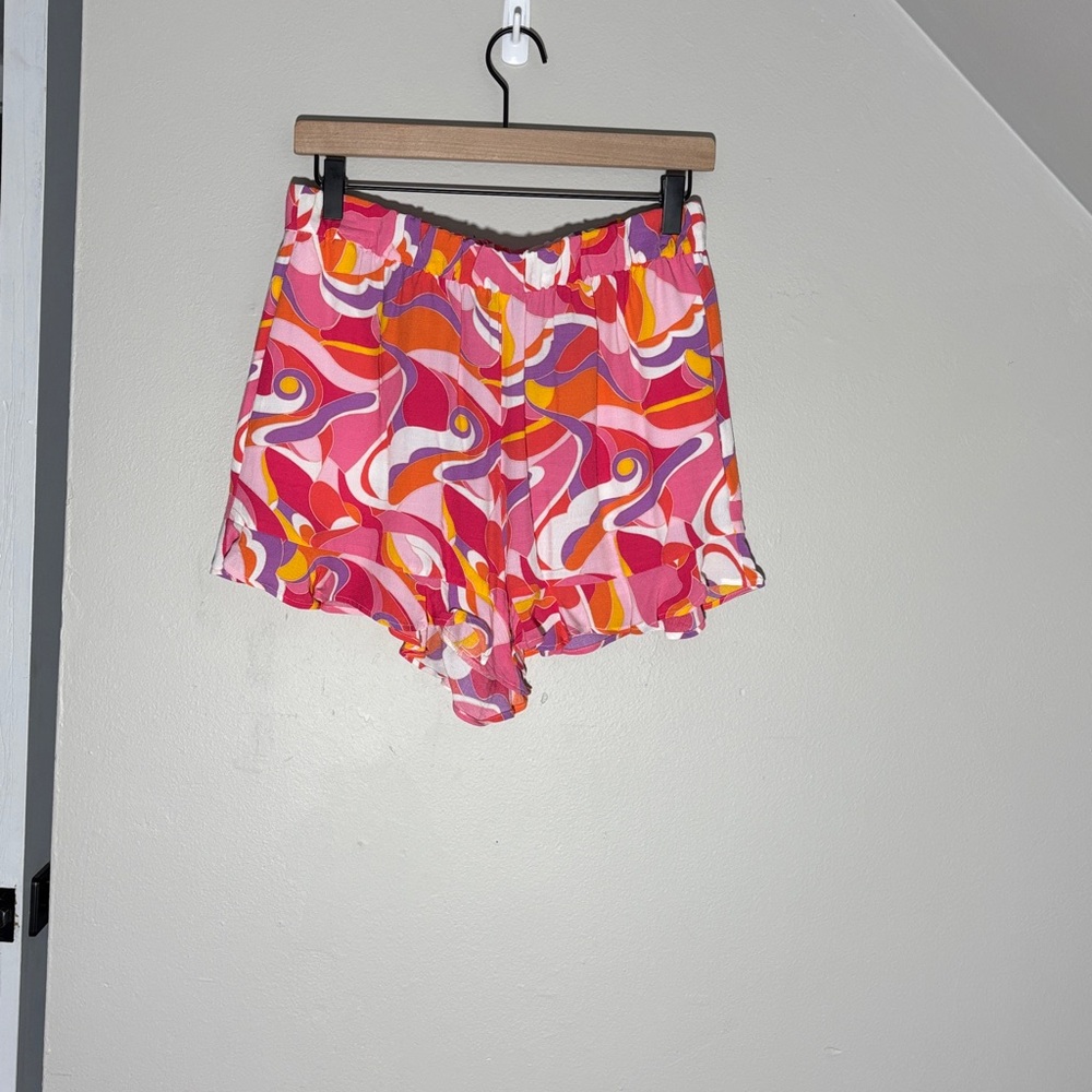 Zara Pink and Orange Shorts medium